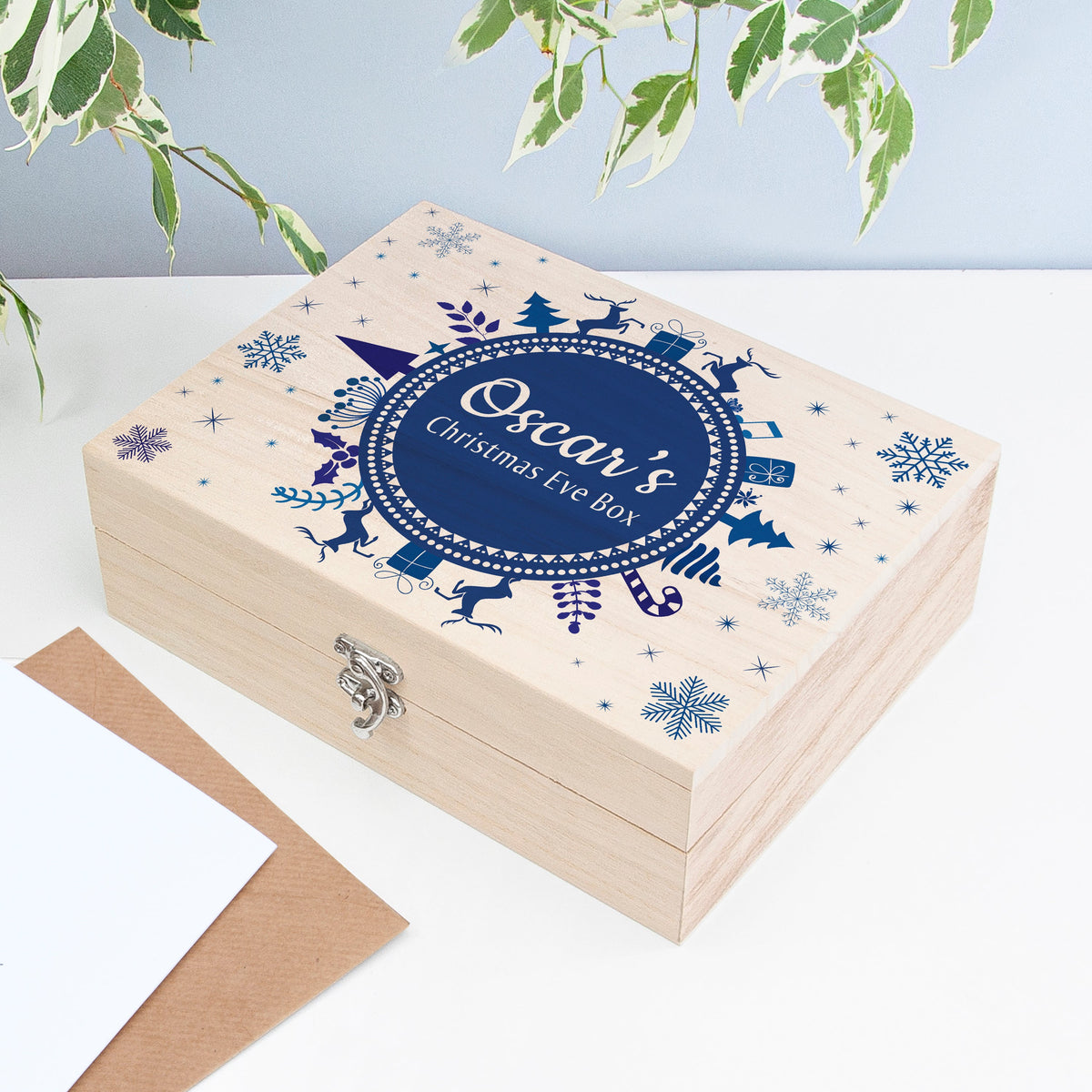 Personalised Snowflake Wreath Christmas Eve Box