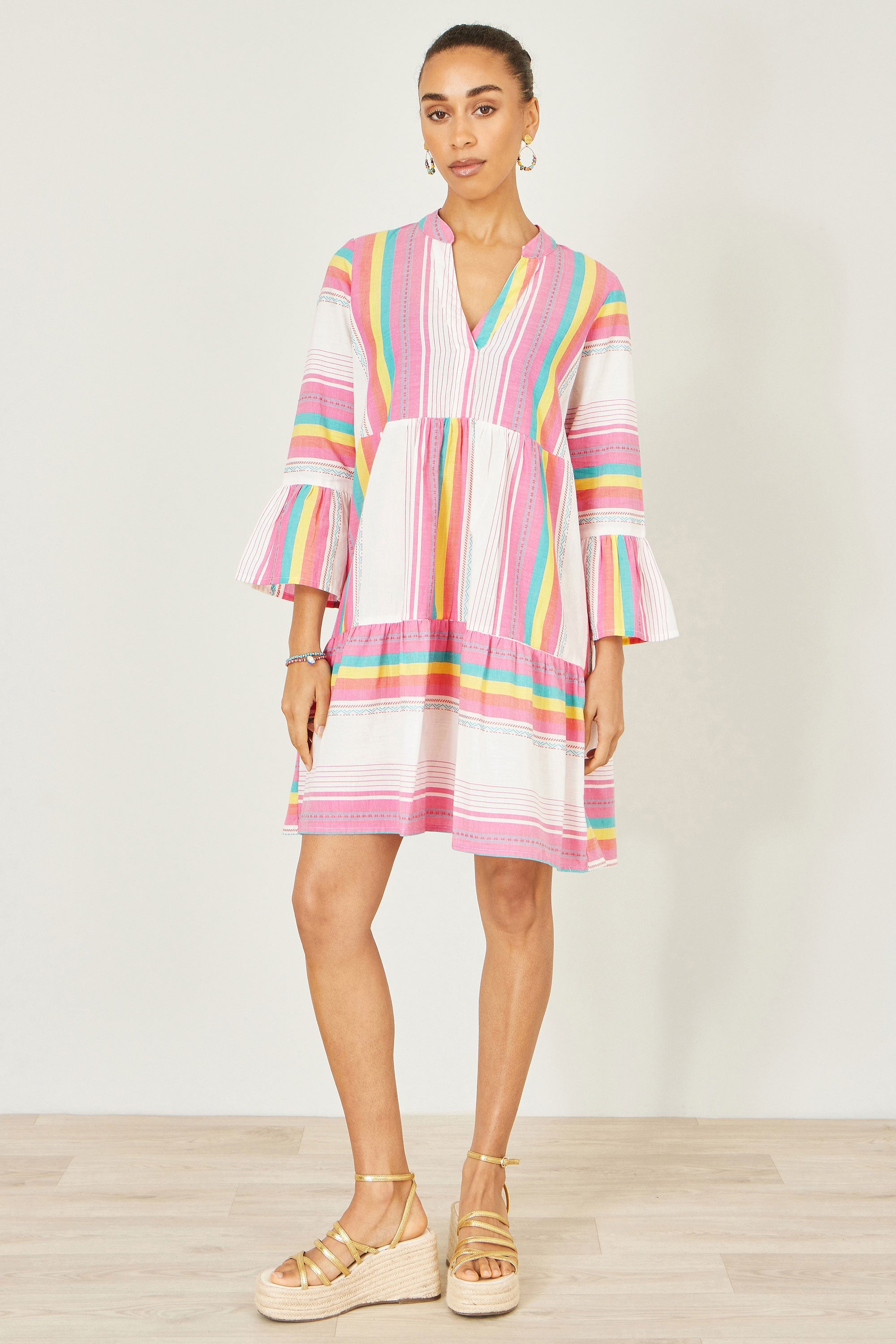 Multicolour Cotton Stripe Tunic