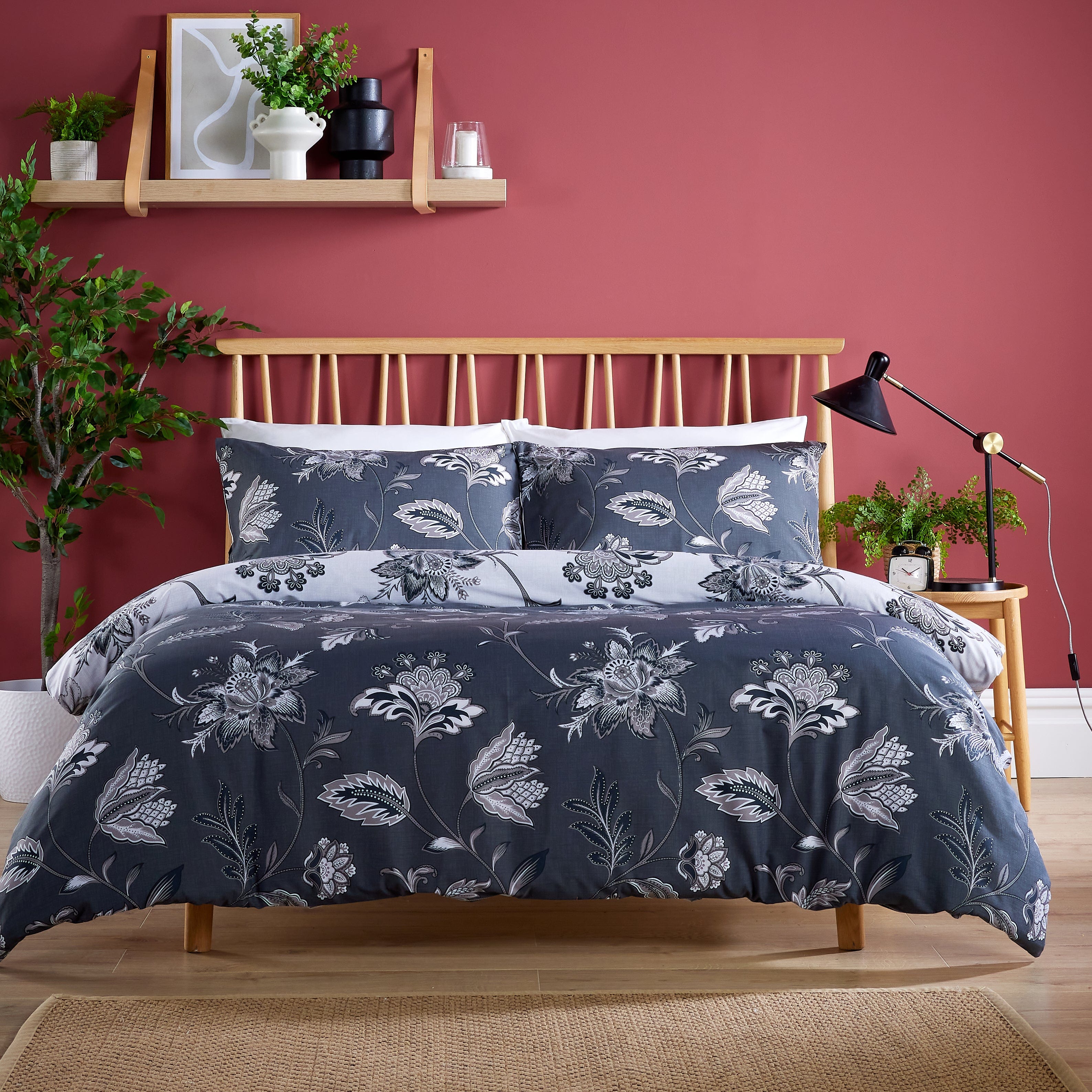 Shimla Duvet Cover Set Easy Care Reversible Quilt Cover With Pillowcases