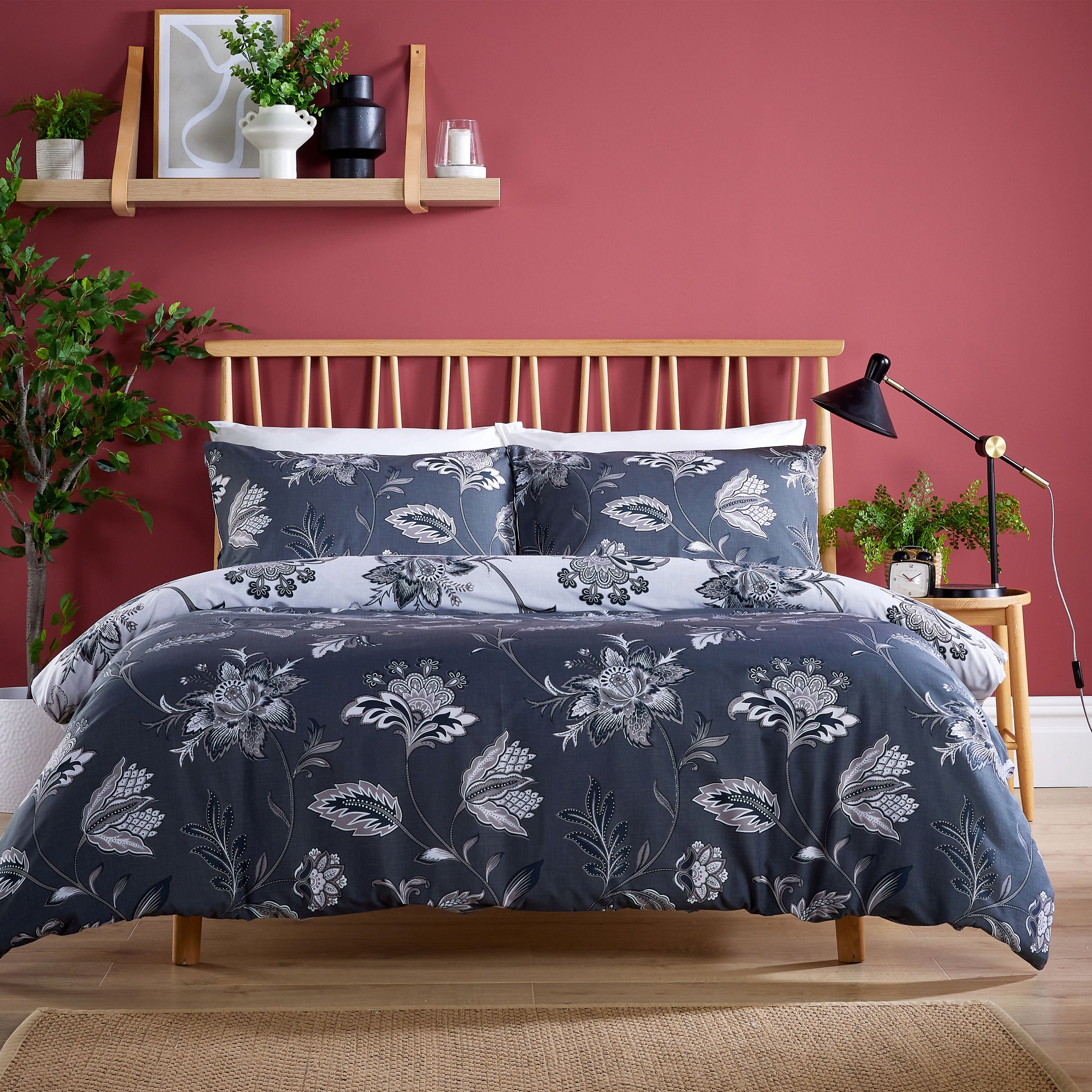 Shimla Duvet Cover Set Easy Care Reversible Quilt Cover With Pillowcases