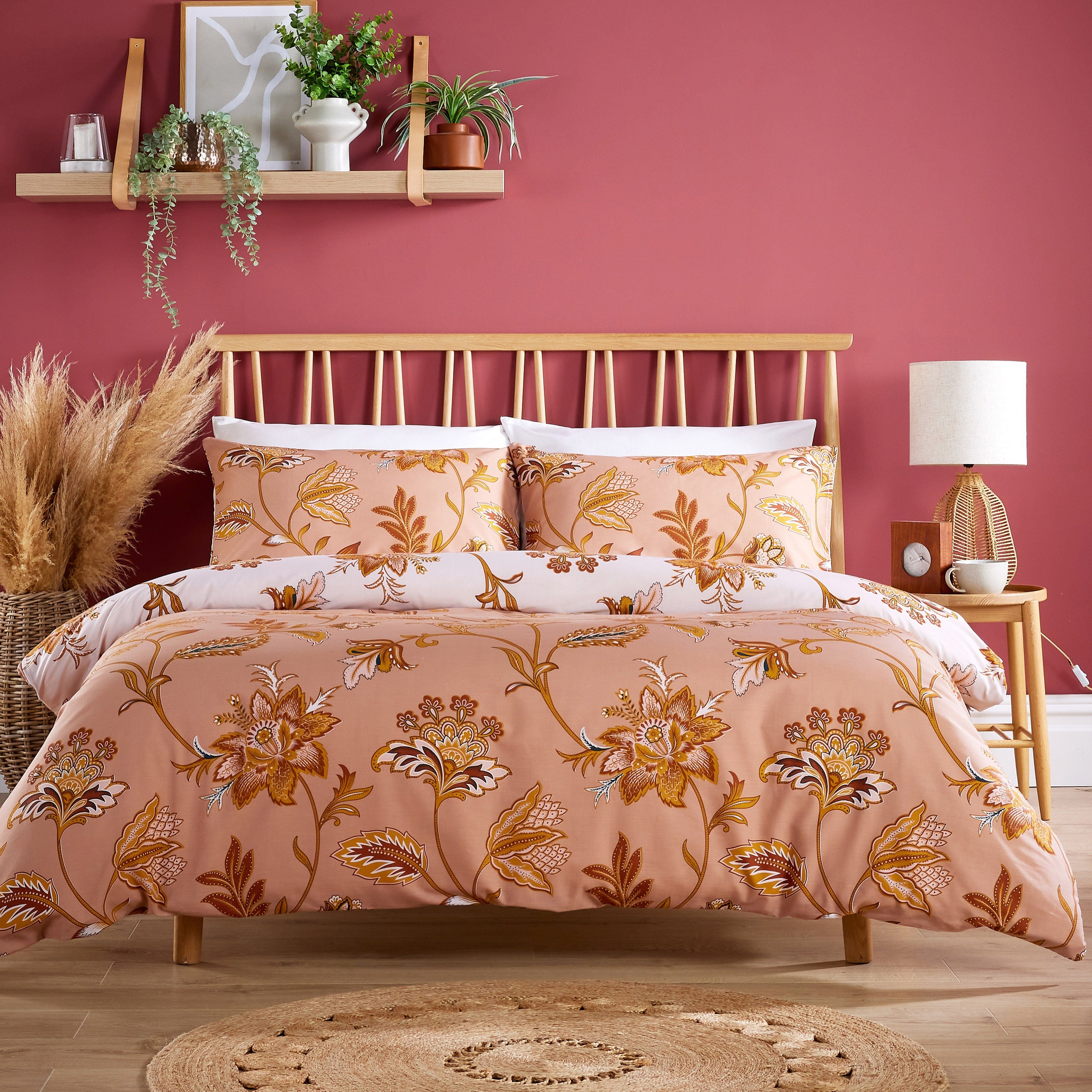 Shimla Duvet Cover Set Easy Care Reversible Quilt Cover With Pillowcases
