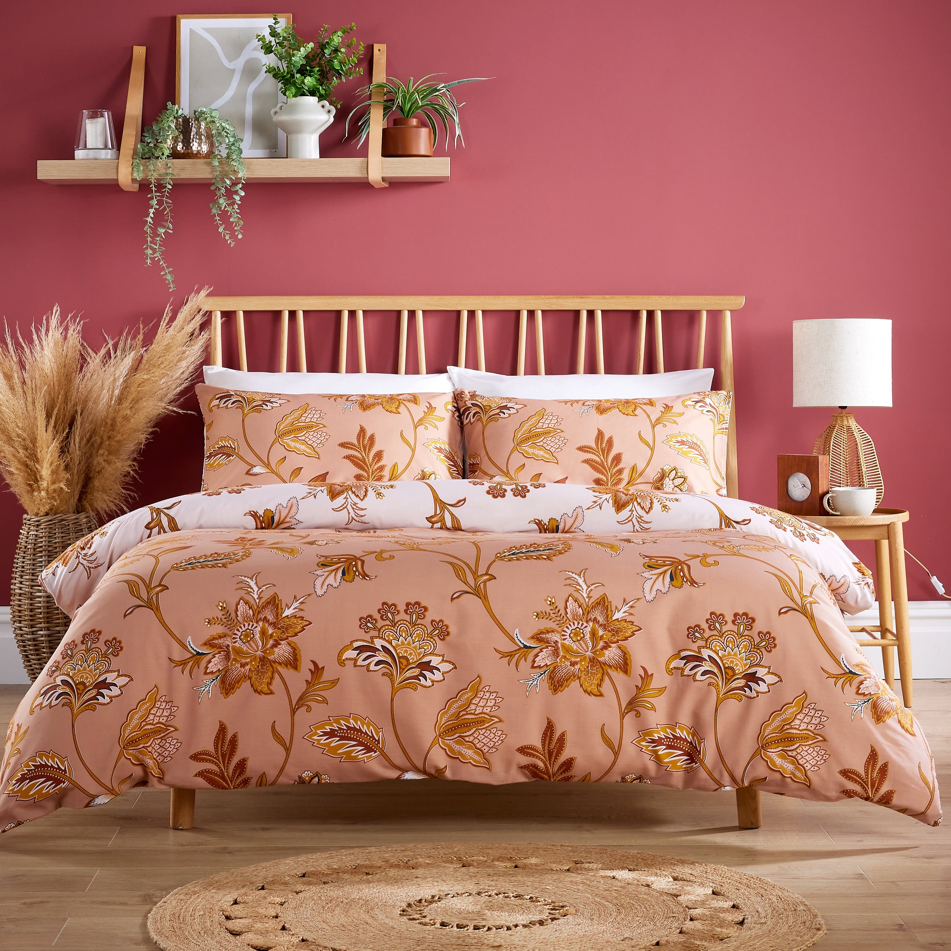 Shimla Duvet Cover Set Easy Care Reversible Quilt Cover With Pillowcases