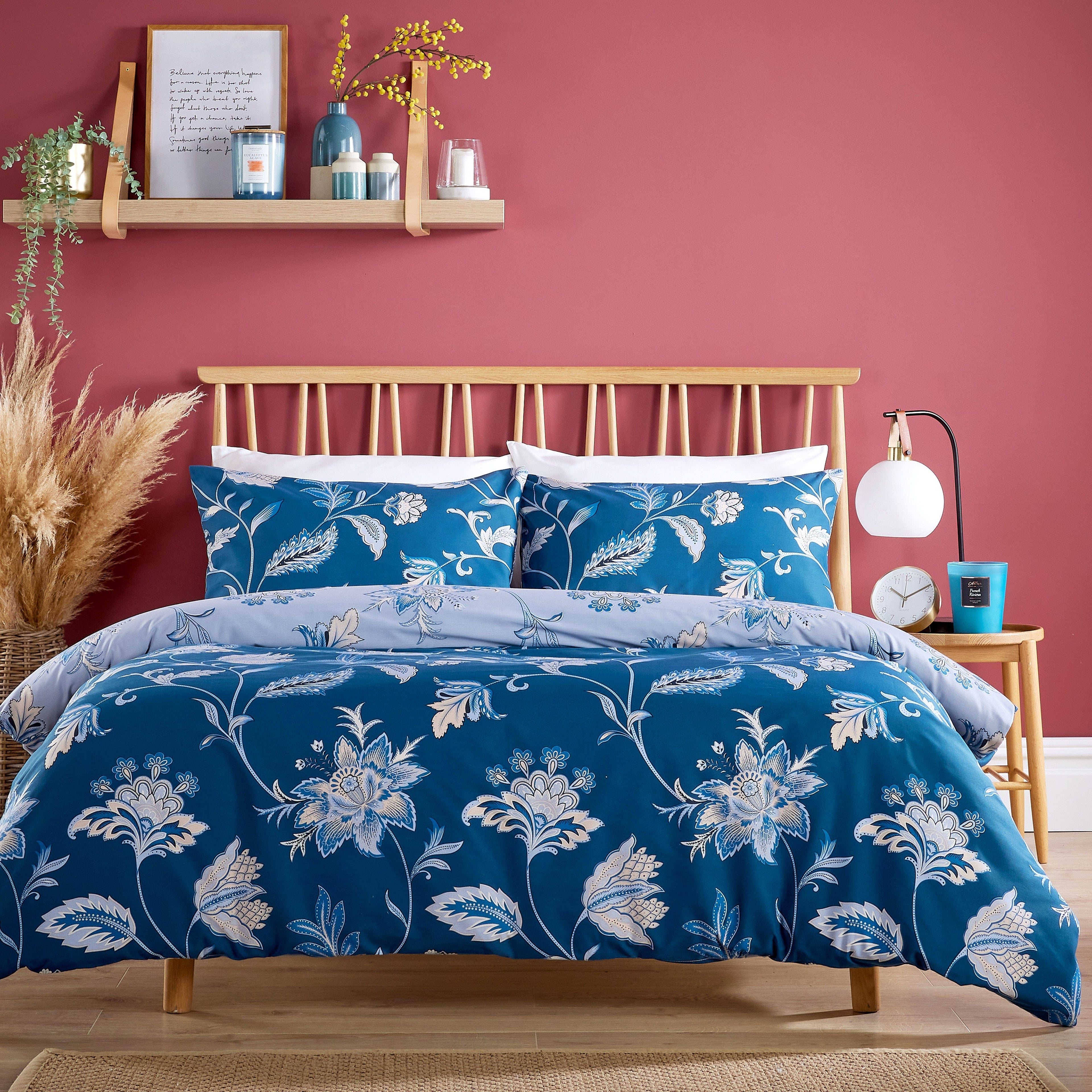 Shimla Duvet Cover Set Easy Care Reversible Quilt Cover With Pillowcases