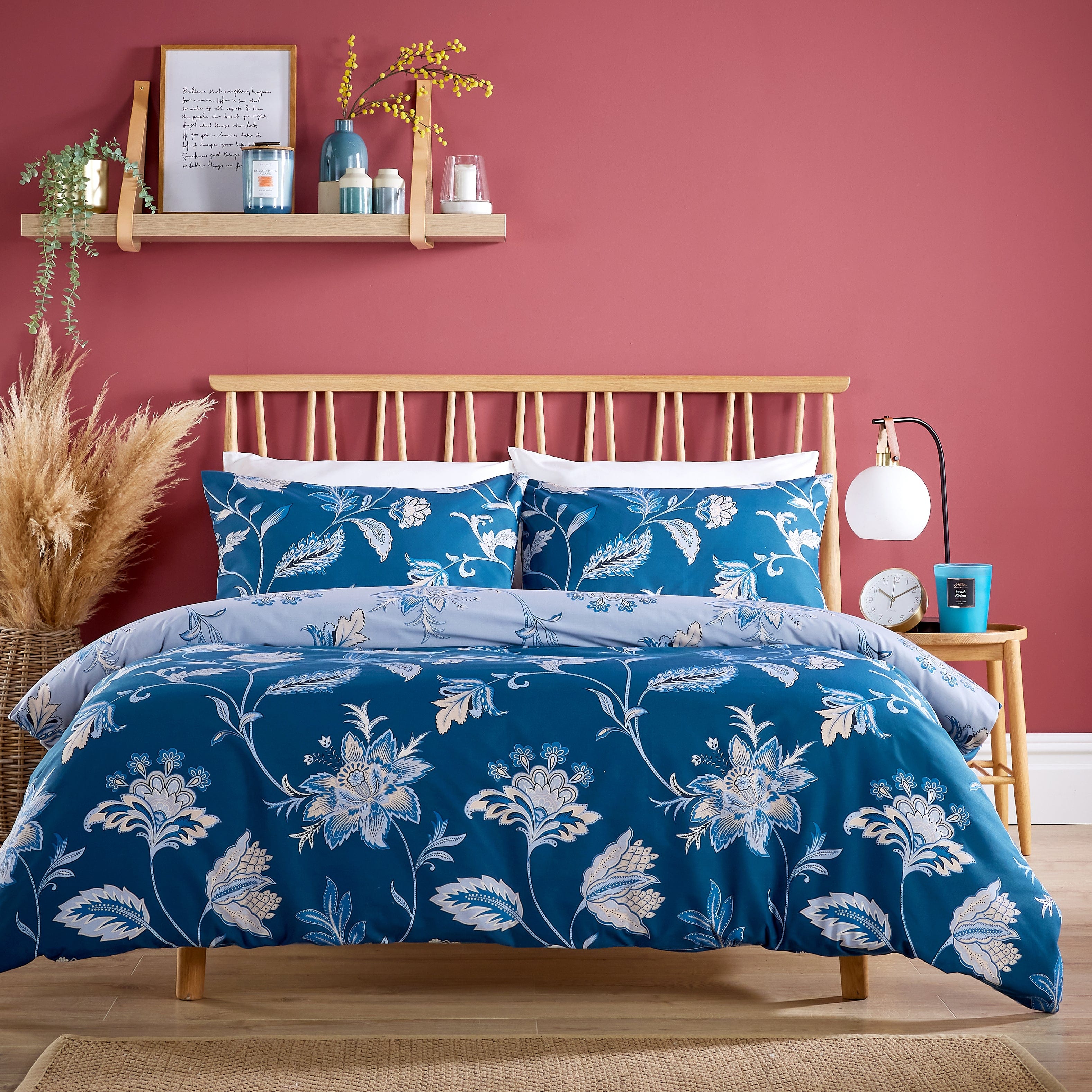 Shimla Duvet Cover Set Easy Care Reversible Quilt Cover With Pillowcases