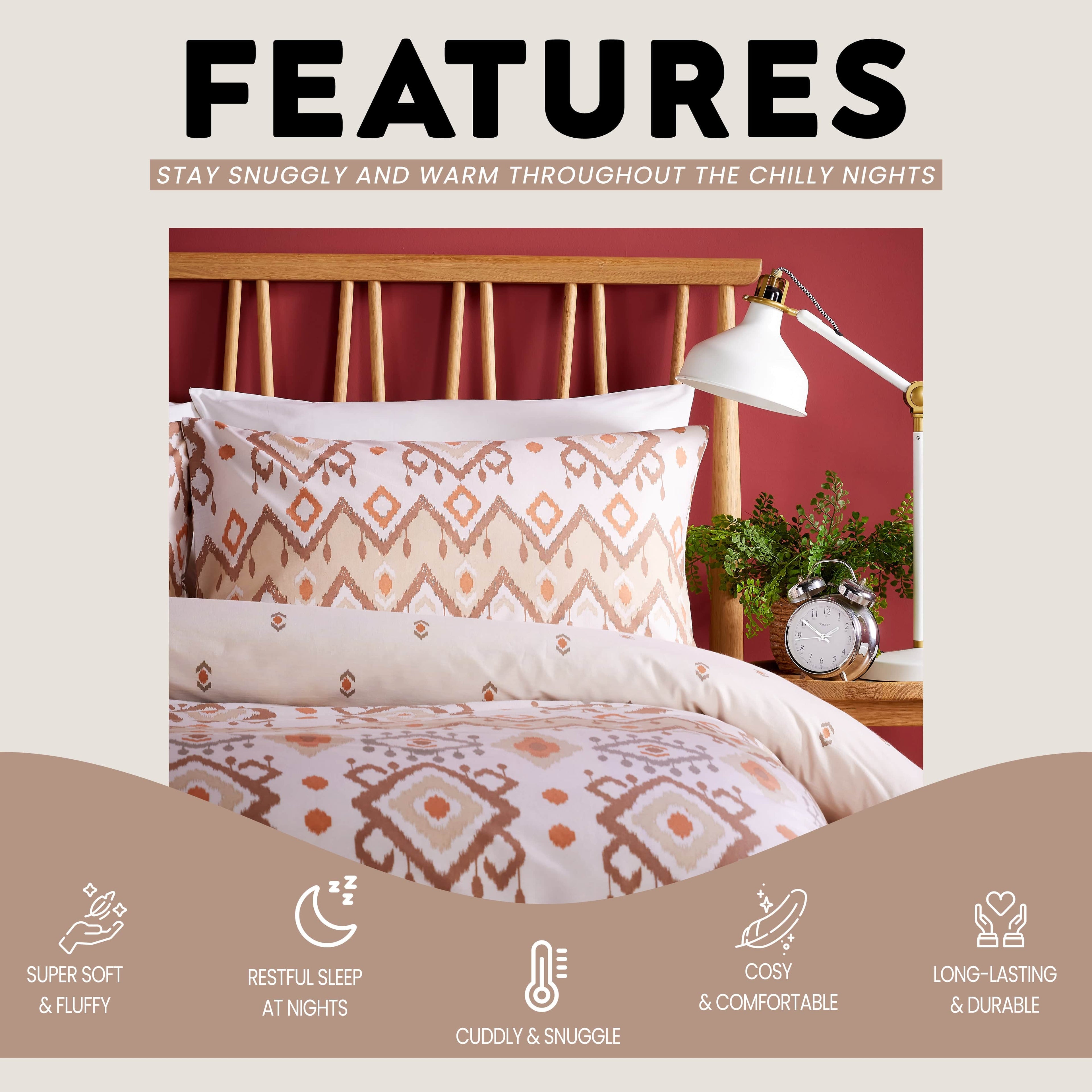Taxila Duvet Cover Set Easy Care Reversible Cotton Mix Super Soft for Everyday Luxury Hotel-Style